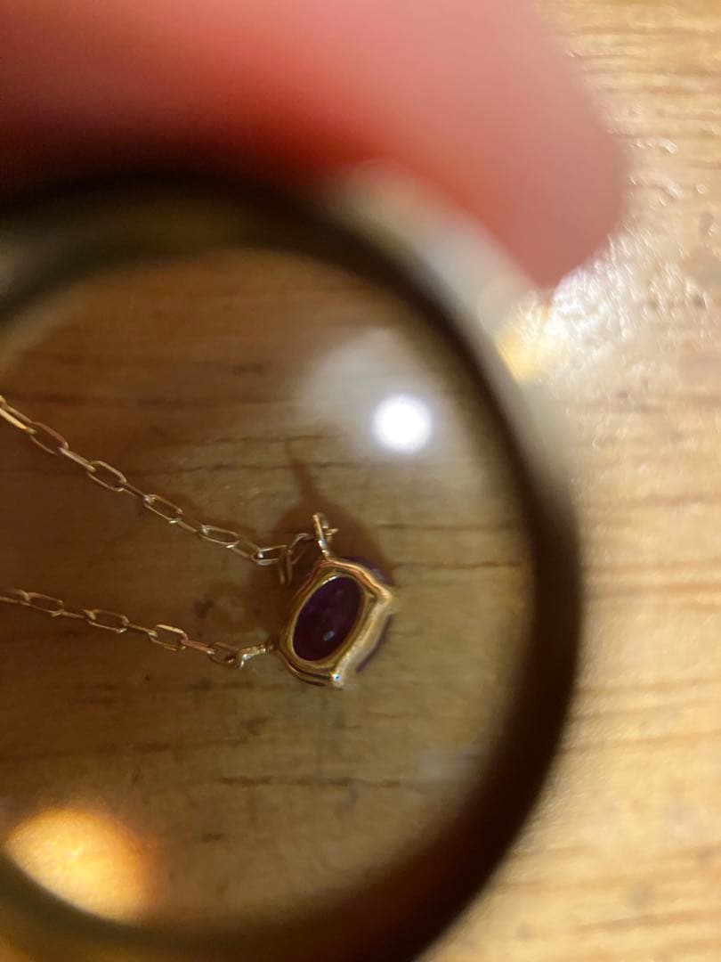 き*読様 K18＊0.262ct一粒ルビーネックレスです