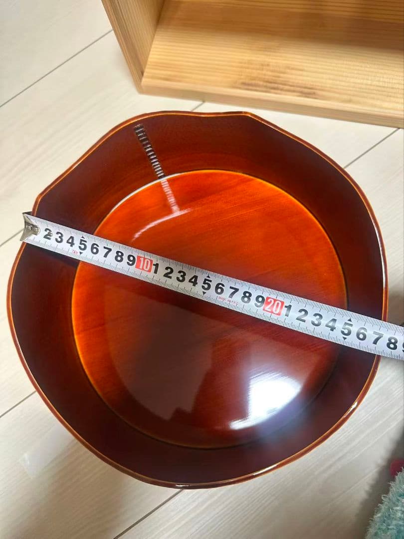 飛騨春慶　千歳盆　新品　箱付き　漆器