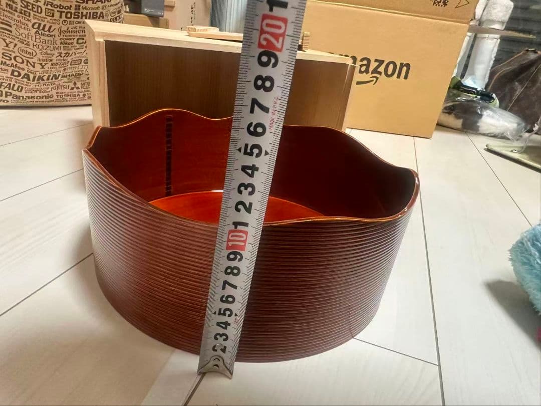 飛騨春慶　千歳盆　新品　箱付き　漆器