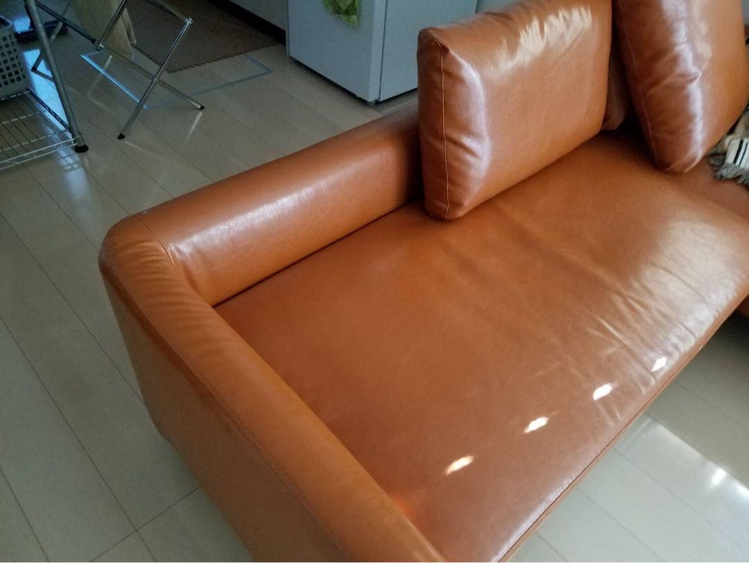 azumamブラウン コーナーソファ クッション付き