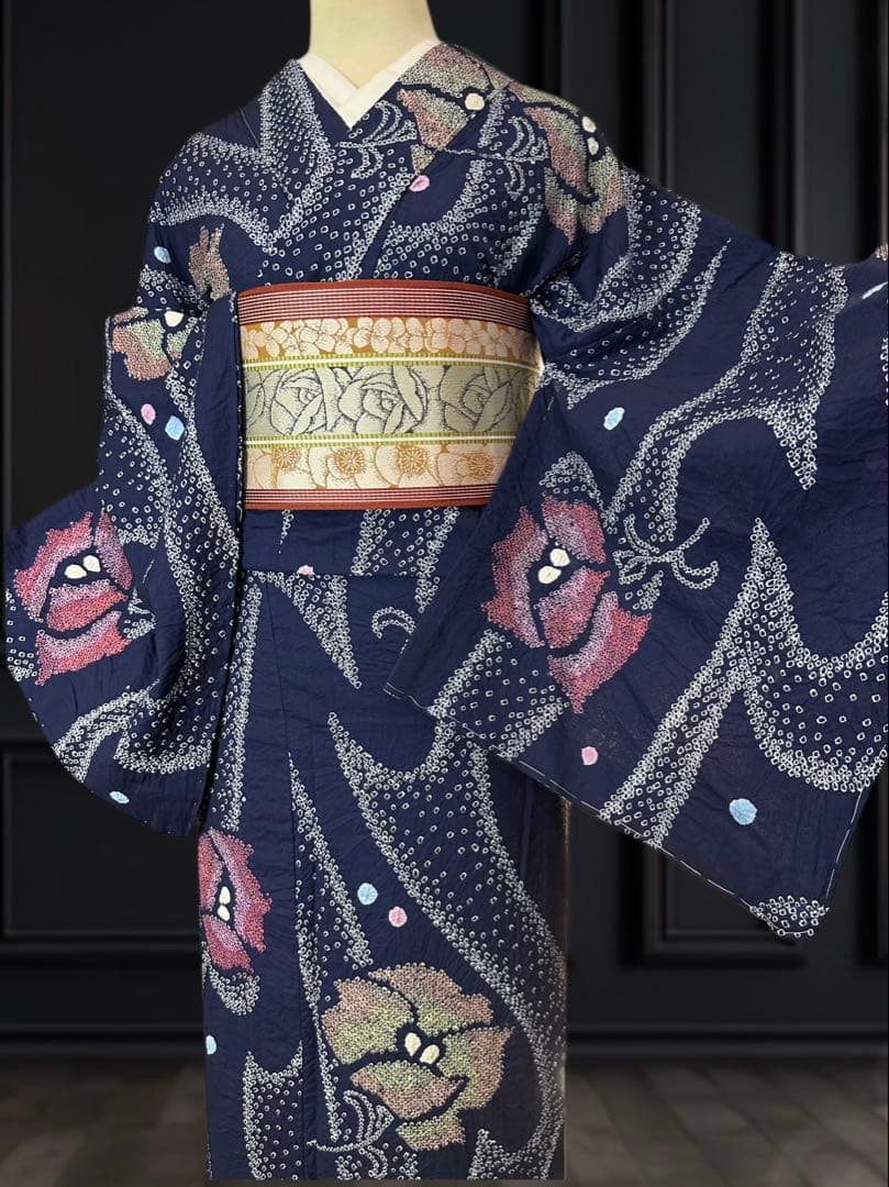 2点セット トールサイズ❗️新品✨美品✨藍染　有松鳴海絞り浴衣