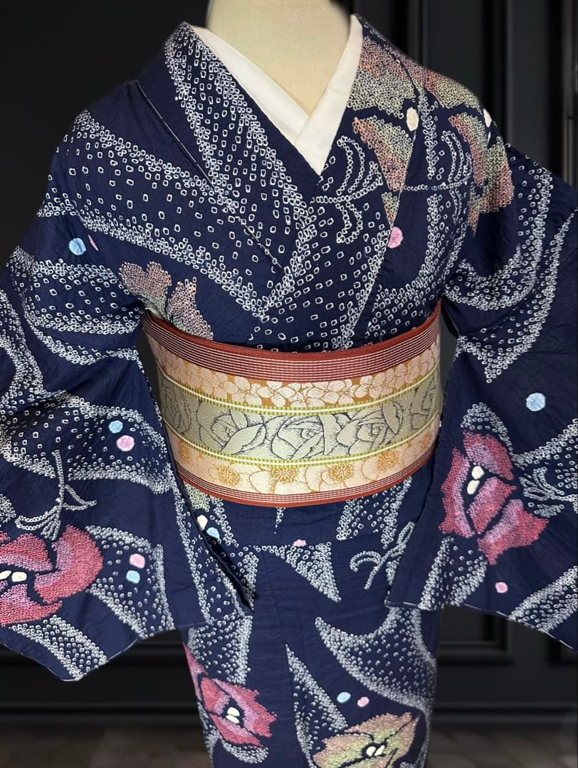 2点セット トールサイズ❗️新品✨美品✨藍染　有松鳴海絞り浴衣