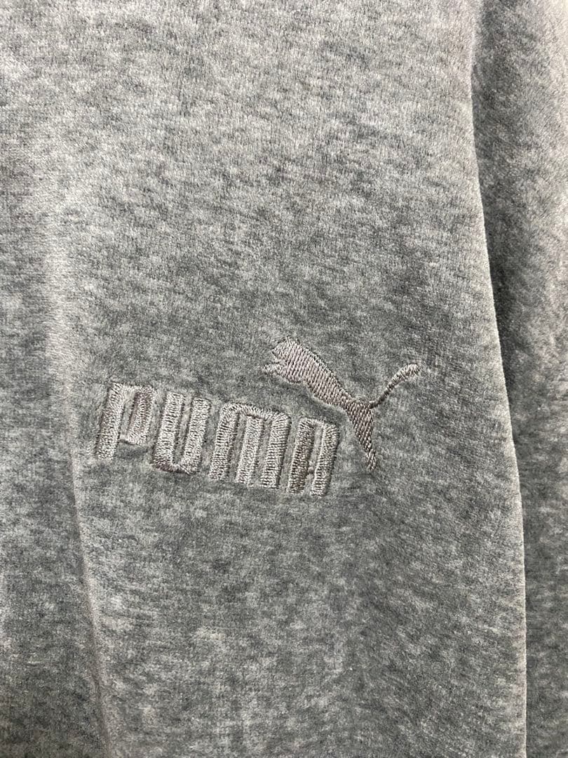 Y2K PUMA ベロア セットアップ 上下 メンズ グレー トラックジャケット