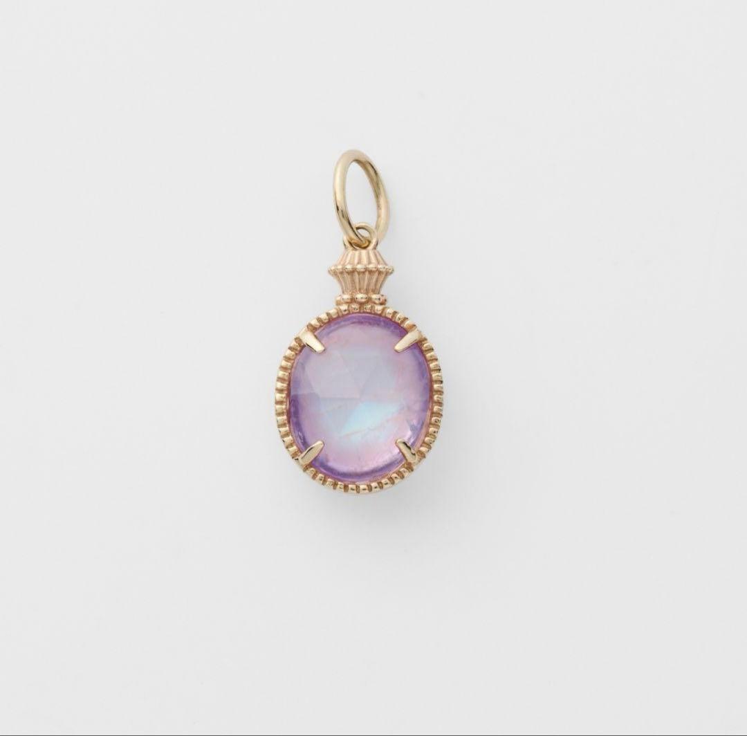 agete アガット K5アメジスト　ラブラドライト　ネックレス　チャーム