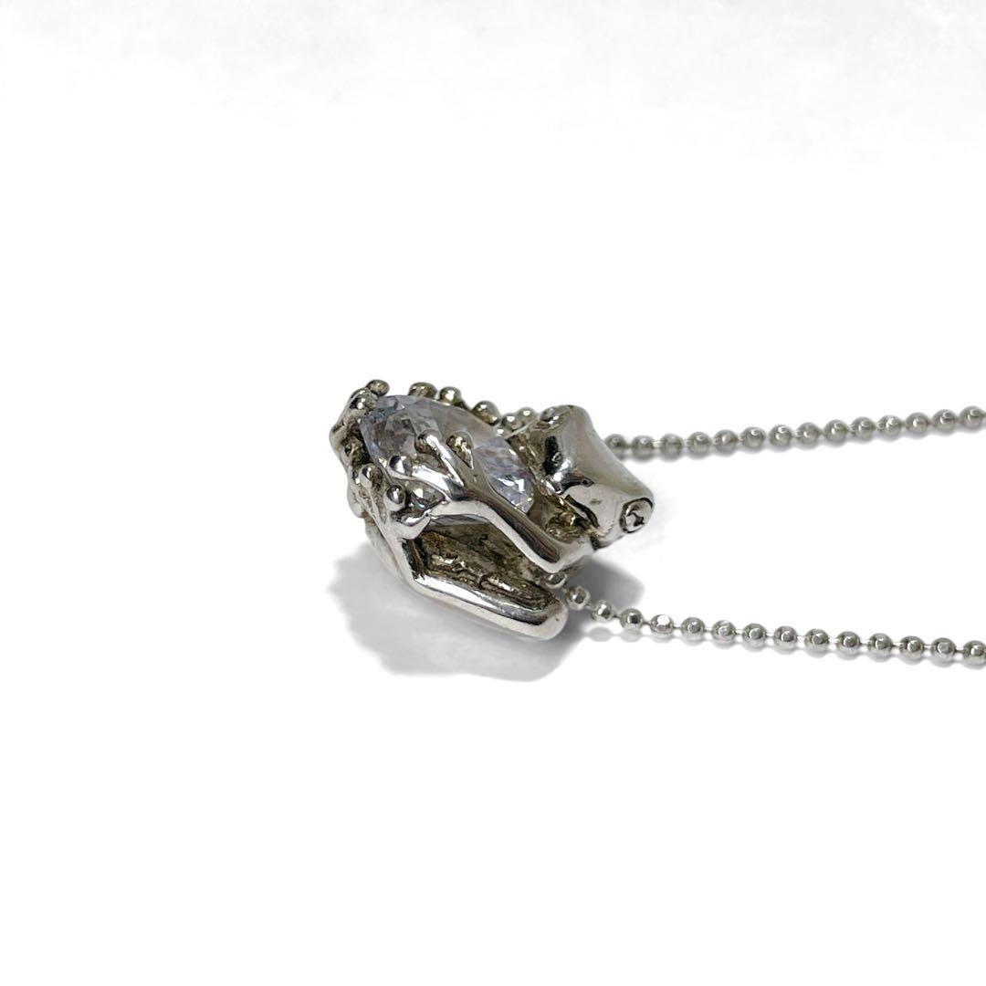 【極希少】かすう工房 ネックレス 蛙 シルバー 925 廃番 カエル SV925