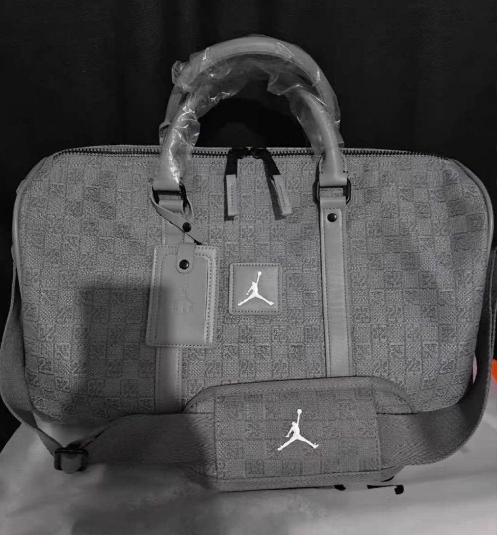 ジョーダン　モノグラム ボストンバッグ　グレー　未使用