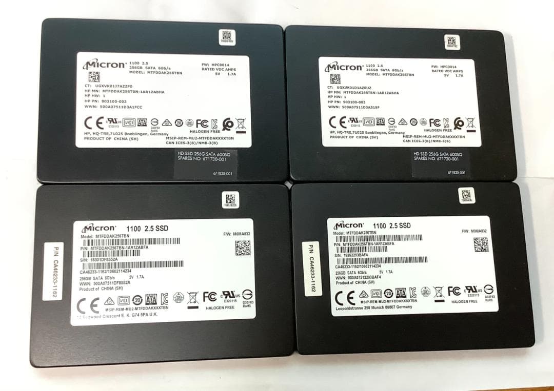 ③-W845-Micron SATA 256GB SSD 2.5 4点