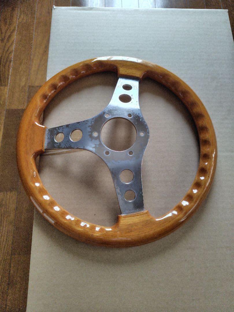 ウッドハンドル OBAハン 旧車 レトロ 当時物 走り屋