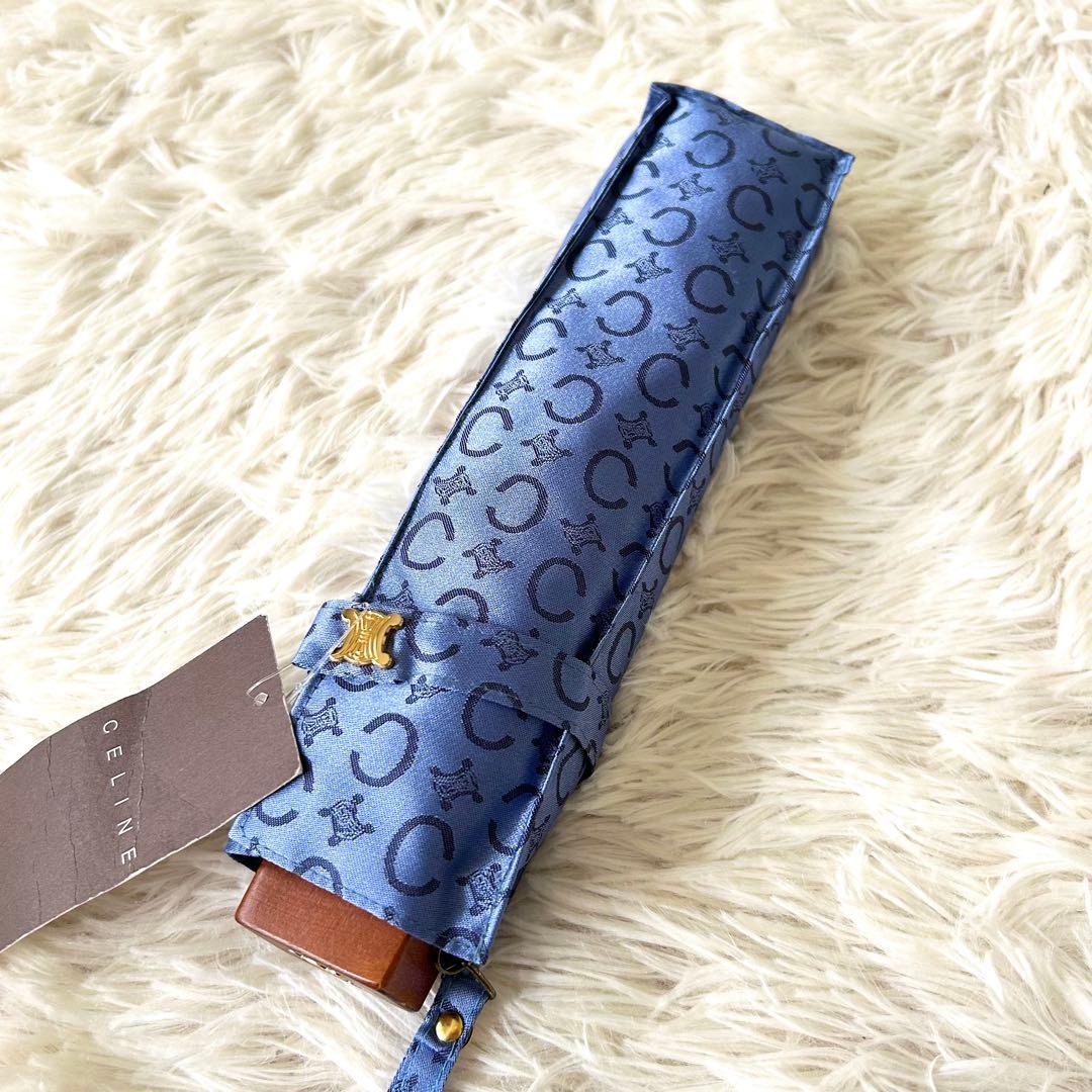 未使用品CELINE 総柄 マカダム柄 Cマカダム トリオンフ 折りたたみ傘