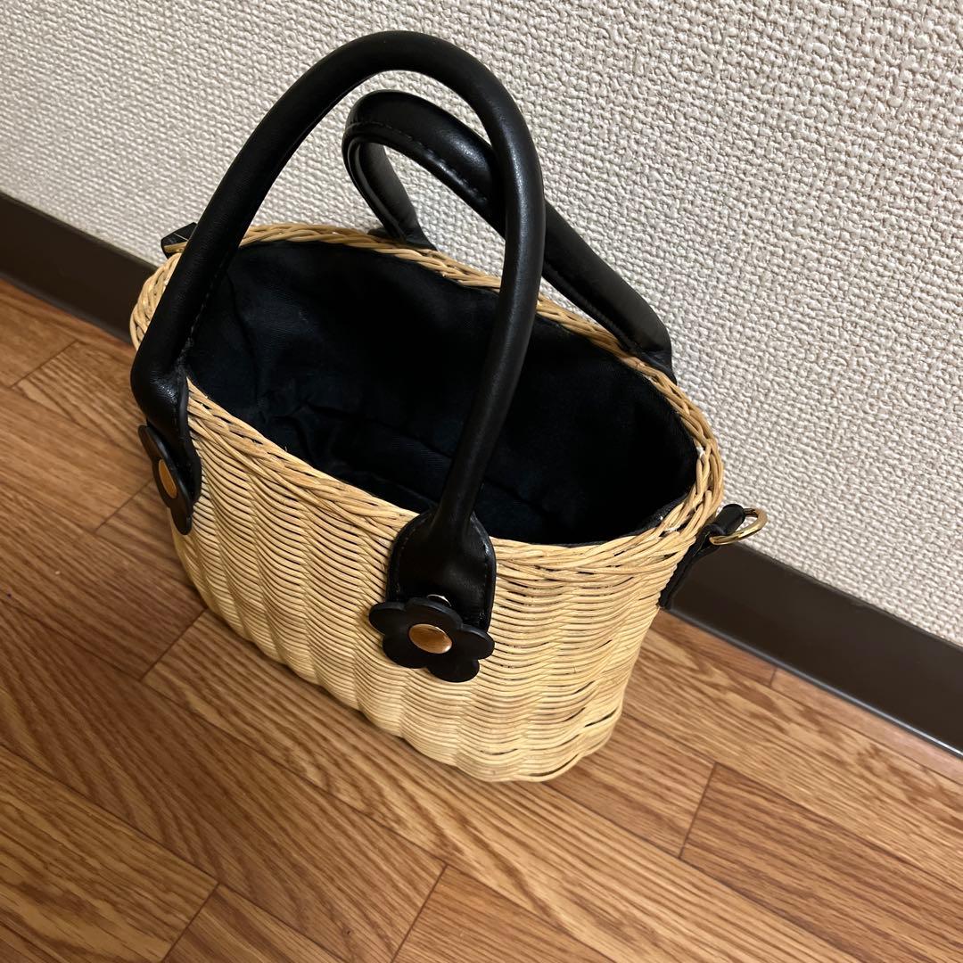 【ほぼ新品】マリークワント かごバッグ 2way ショルダーバッグ