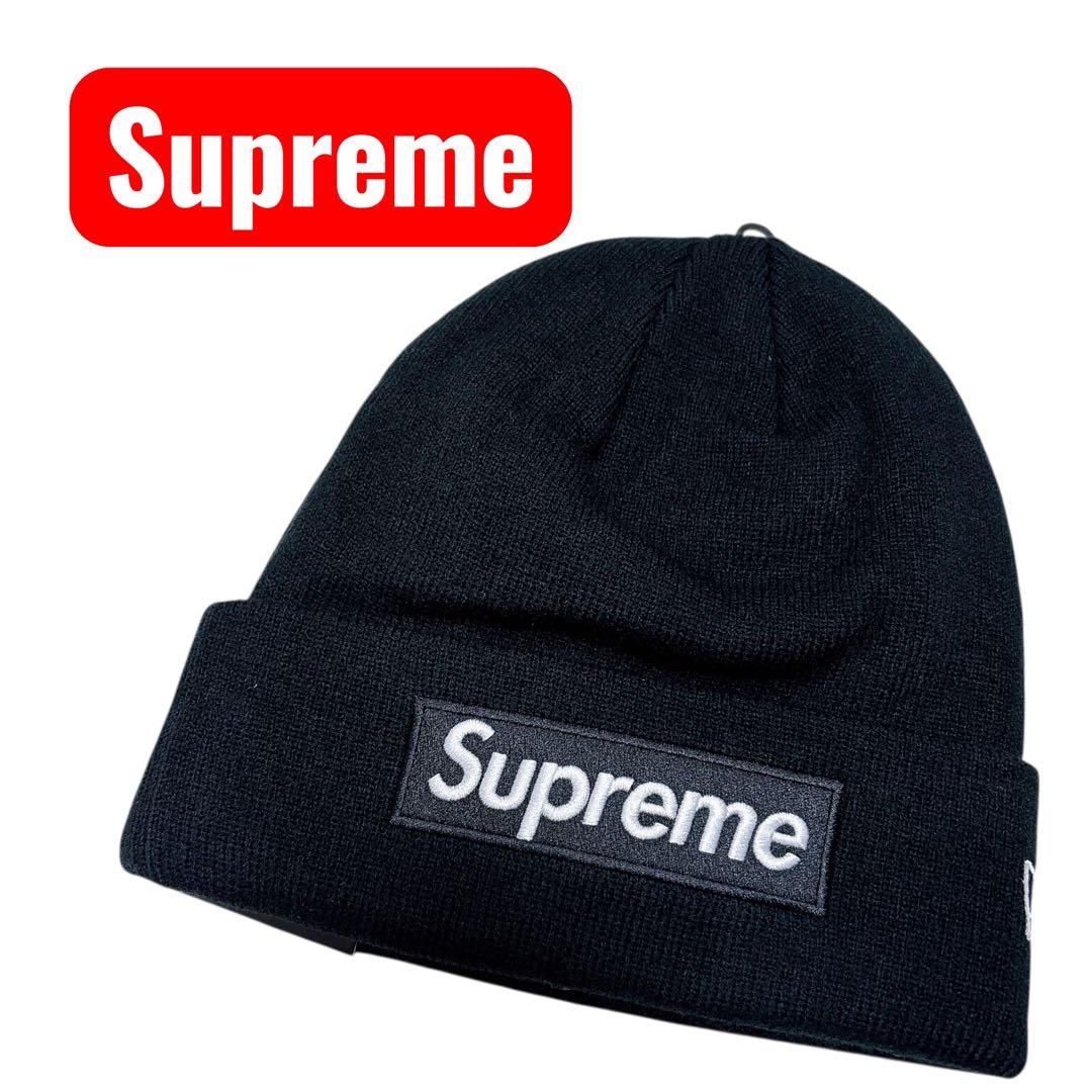 ゆ*と様 【新品】Supreme × New Era ボックスロゴ ビーニー 黒
