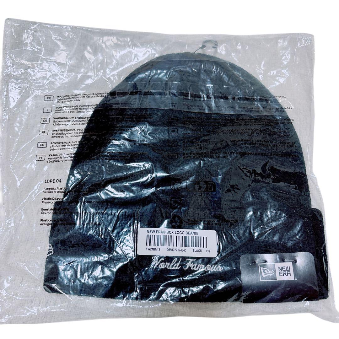 ゆ*と様 【新品】Supreme × New Era ボックスロゴ ビーニー 黒