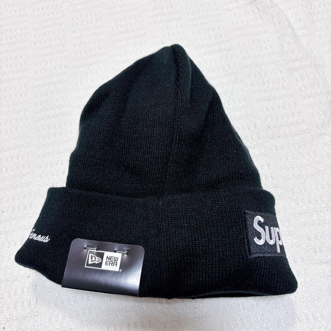 ゆ*と様 【新品】Supreme × New Era ボックスロゴ ビーニー 黒