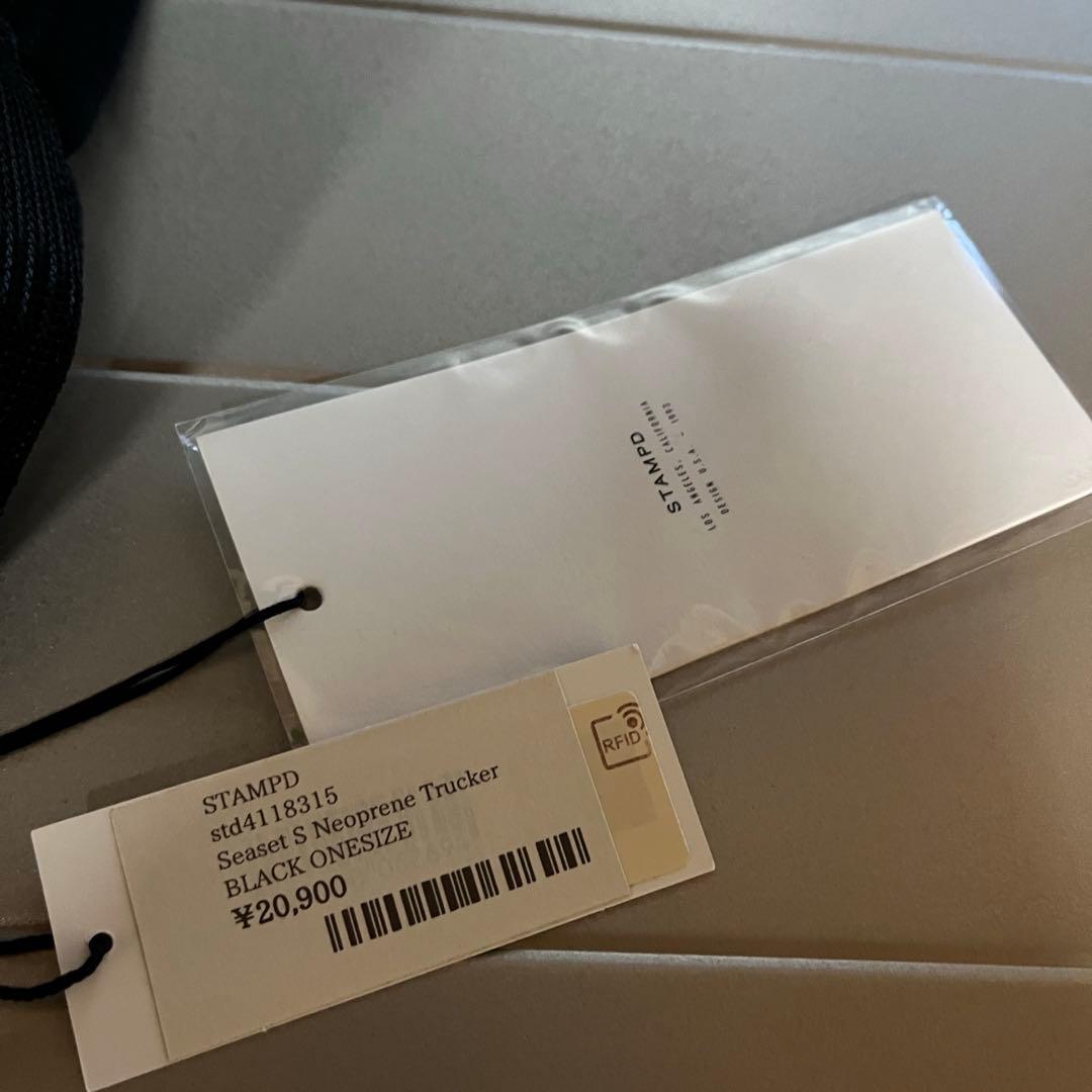 STAMPD Sロゴメッシュキャップ 黒　スタンプド