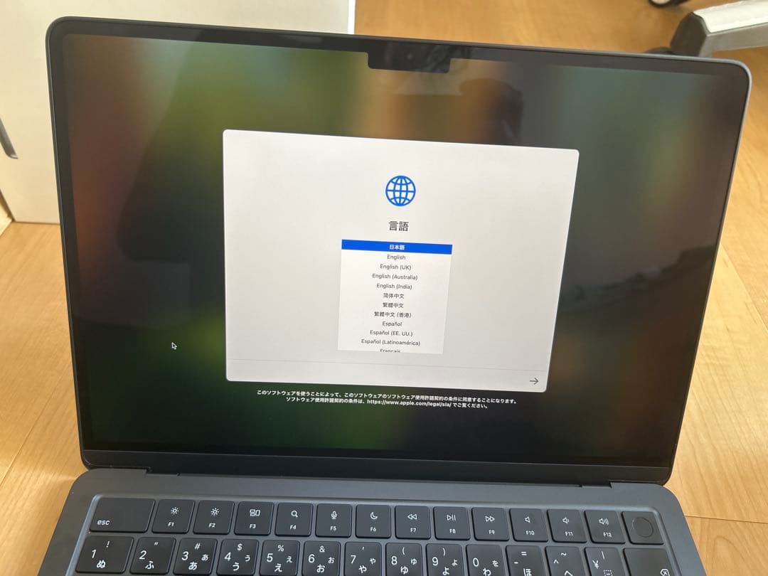 【美品・動作良好】MacBook Air M2 2022 ミッドナイト