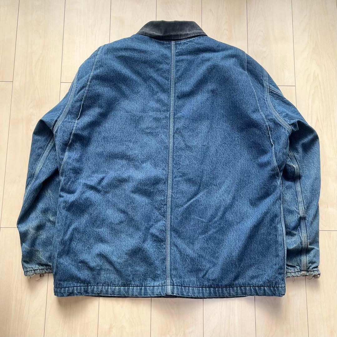 90s Dickies カバーオール デニム コーデュロイ衿 ブランケット裏地