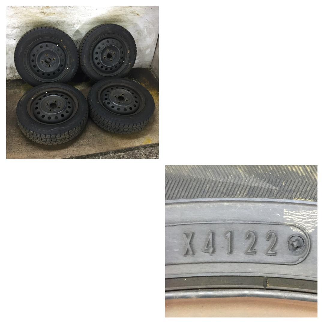 298 DUNLOP WM02 155/65R14 2022年製 スタッドレス