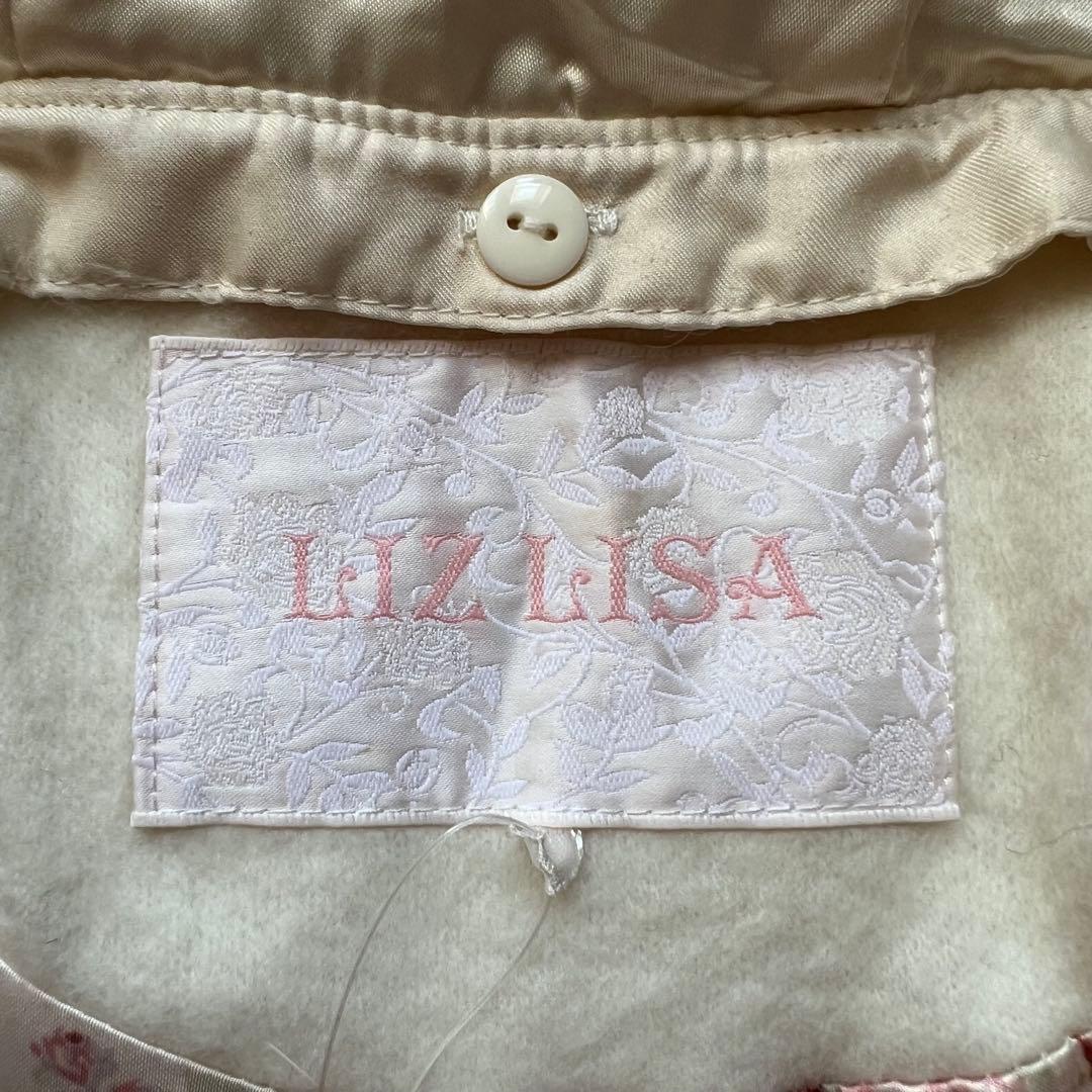 未使用品 LIZ LISA ラビットファー フードコート Aライン 裏地花柄