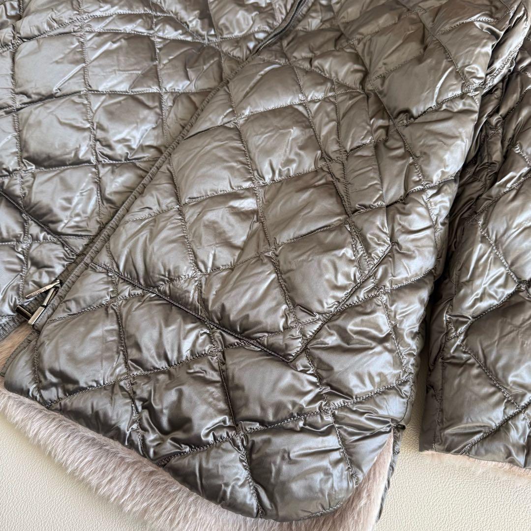 美品　マックスマーラ　キューブ　リバーシブル　ファー　キルティングコート　ダウン