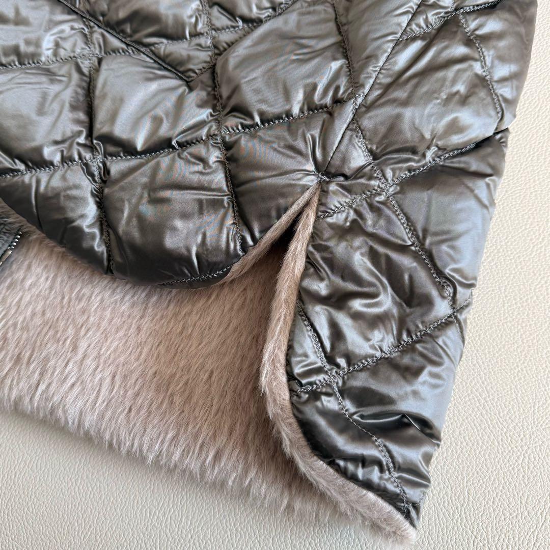 美品　マックスマーラ　キューブ　リバーシブル　ファー　キルティングコート　ダウン