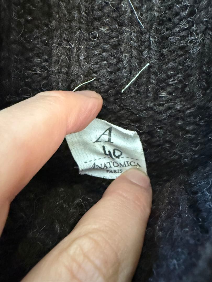 アナトミカ　3ply タートルネック　ハンドニットセーター　ジャミーソンズ製