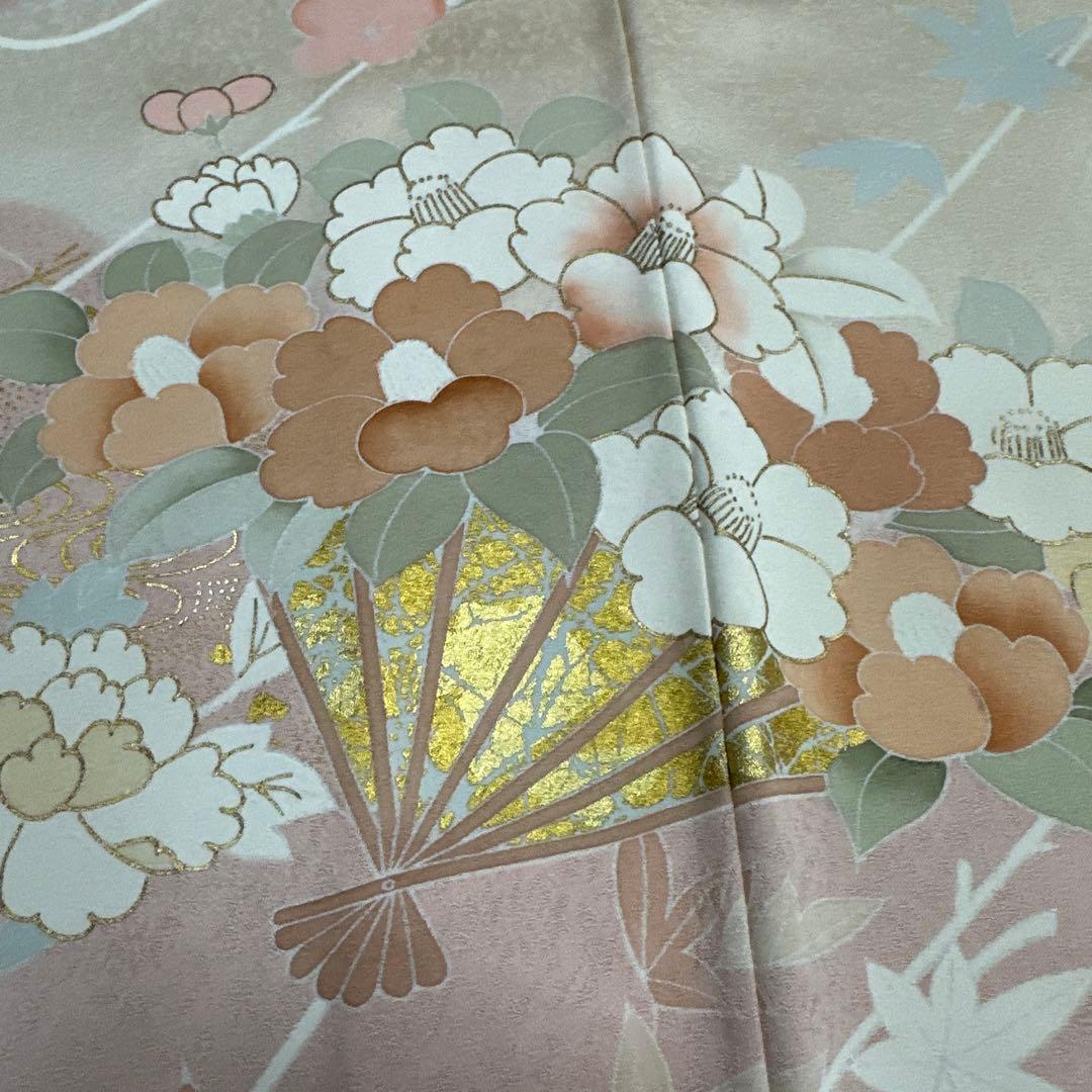 千總 水色染め分け 花扇 観世水 訪問着