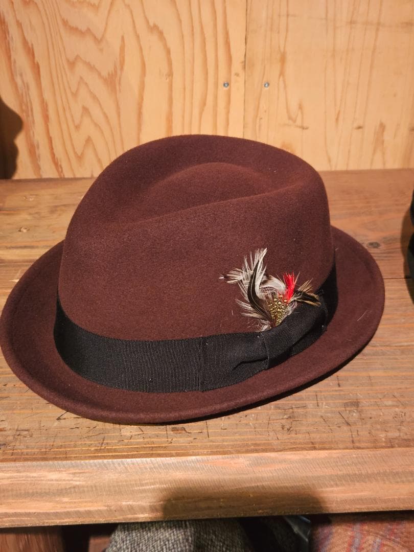 NEW YORK HAT　フェルトハット　＃5329　各サイズ　ブラック＆ワイン