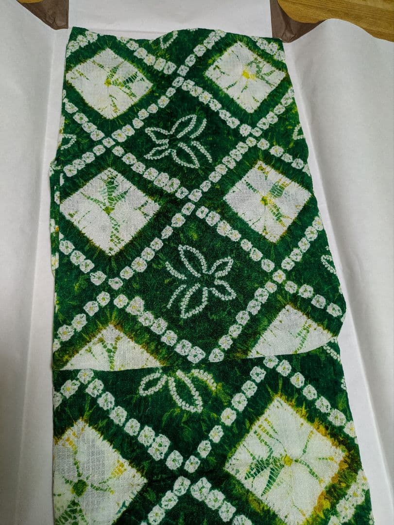 絞り浴衣　綿紅梅