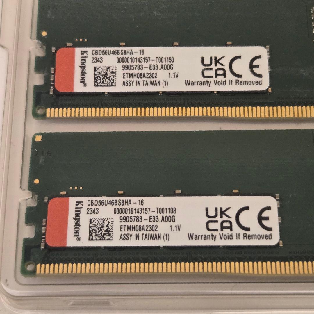 Kingston 16GB×2 32GB DDR5-5600 メモリ