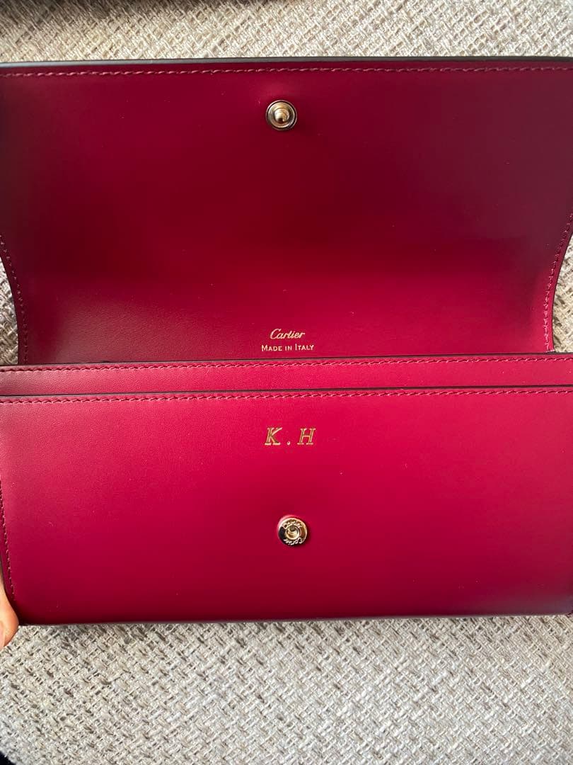 【新品】カルティエ　長財布　赤　C de Cartier ウォレット 24SS