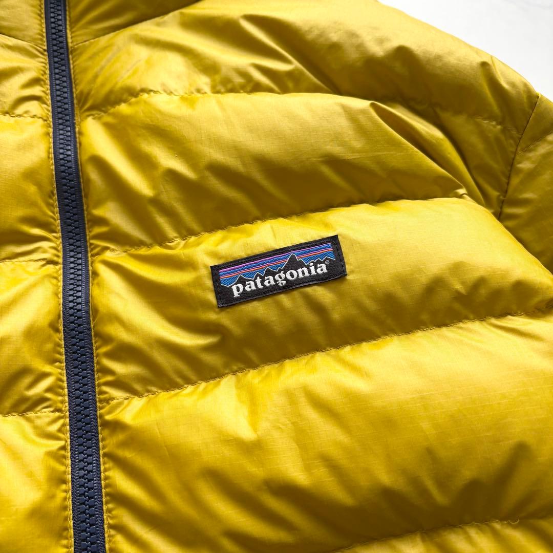 パタゴニア ダウンセーターフーディプルオーバー GOOUT表紙 イエロー L