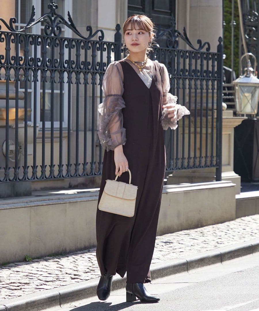 ドレス ブラウン Ciaopanic パンツドレス オケージョンドレス 結婚式