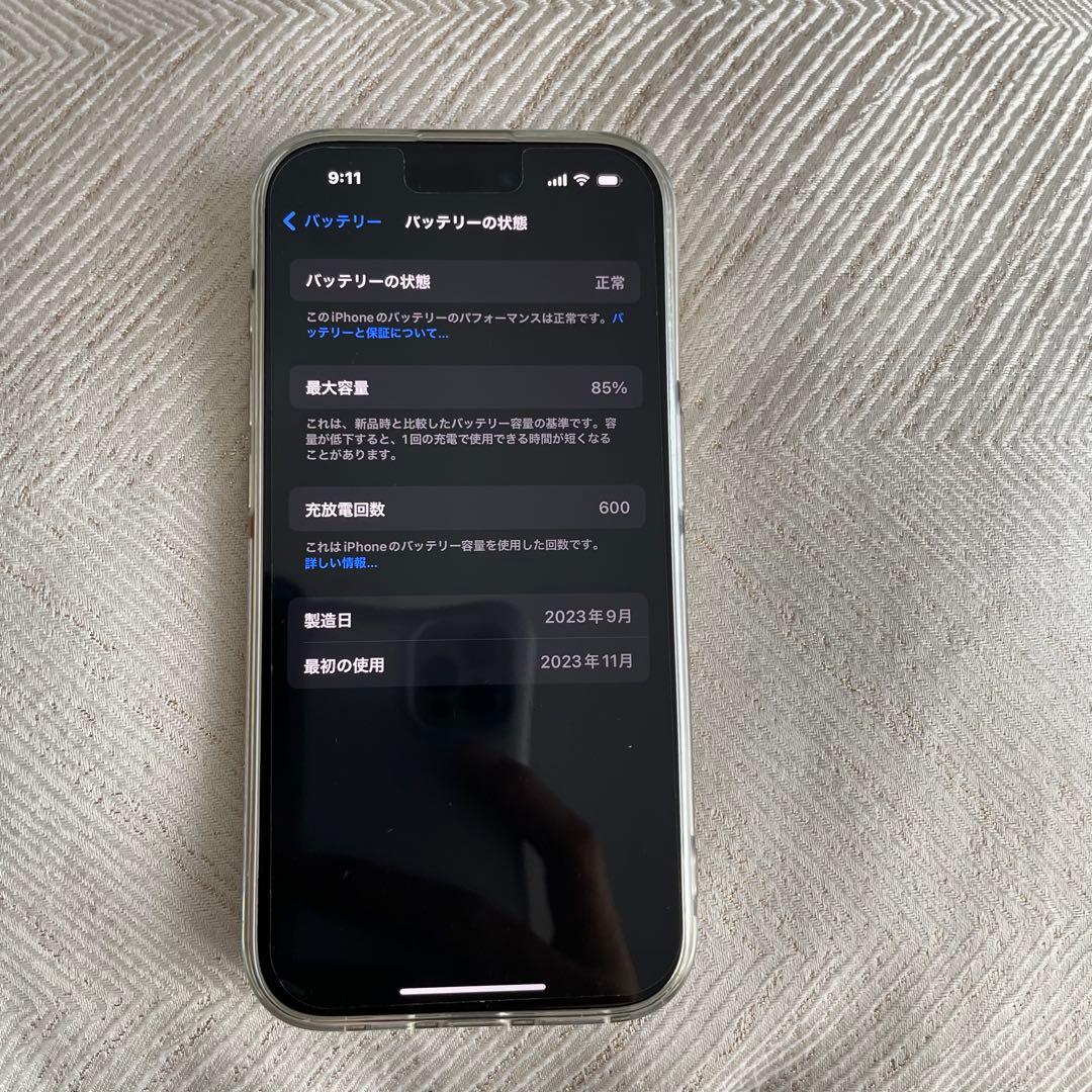 【美品/SIMフリー】iPhone15 Pro 256GB ホワイト 箱あり