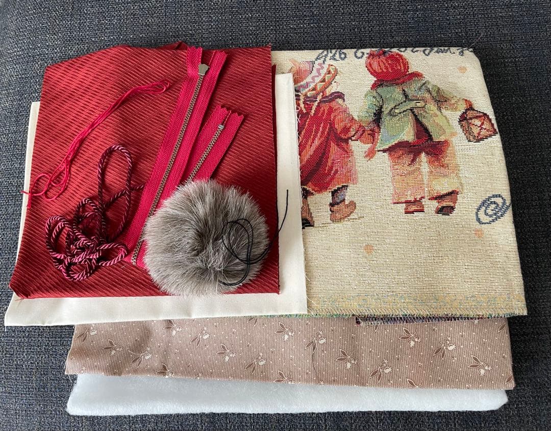 デトゥークール こうの早苗 ゴブラン織りのクラッチバッグ(子どもたち)