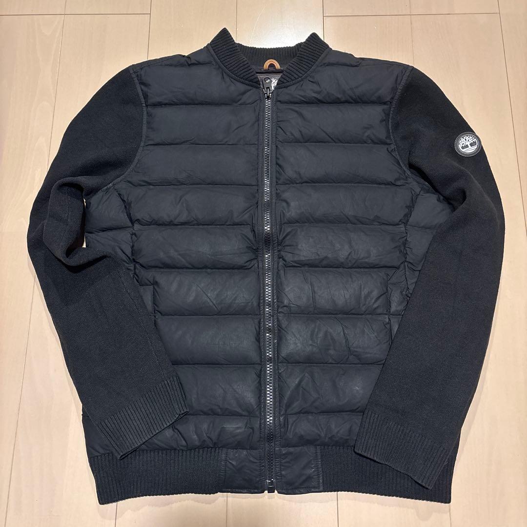 Timberland ブラック ハイブリッドダウンジャケット