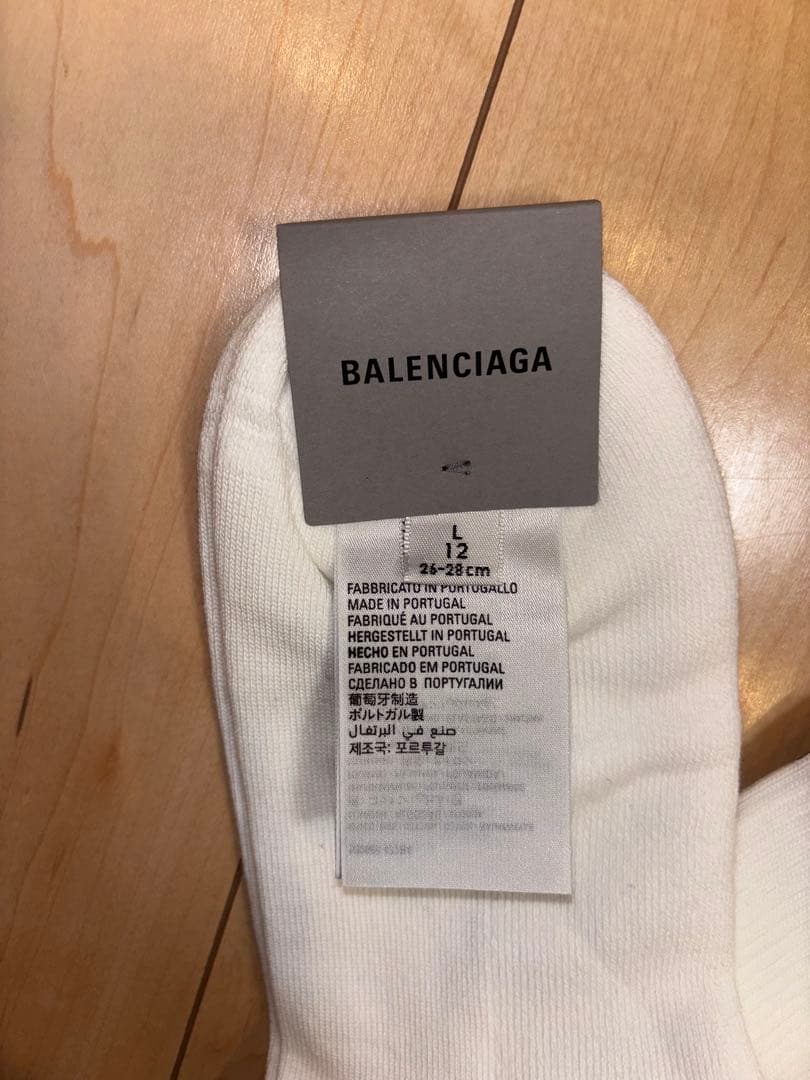 BALENCIAGA ホワイト ロゴソックス