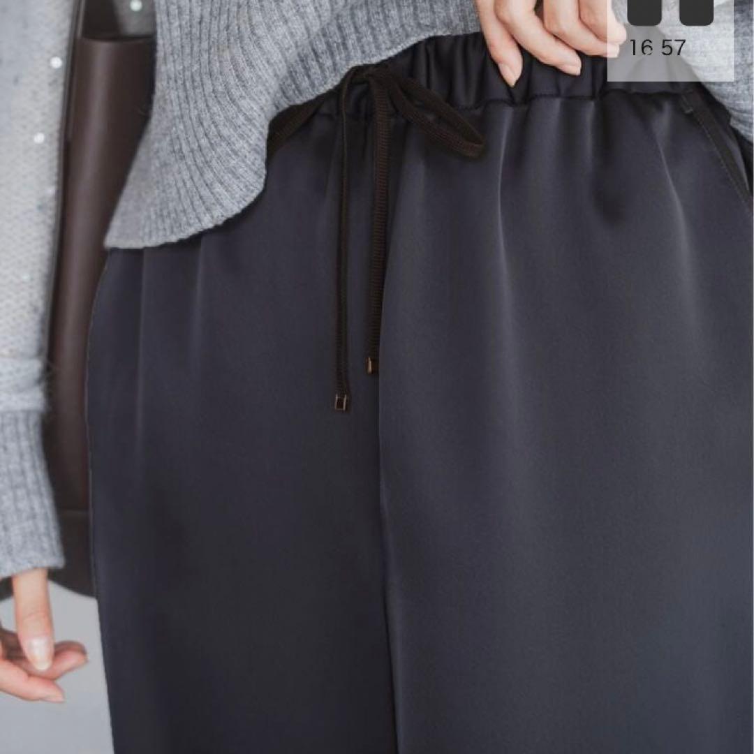 IENA ダブルサテン リラックスパンツ◆