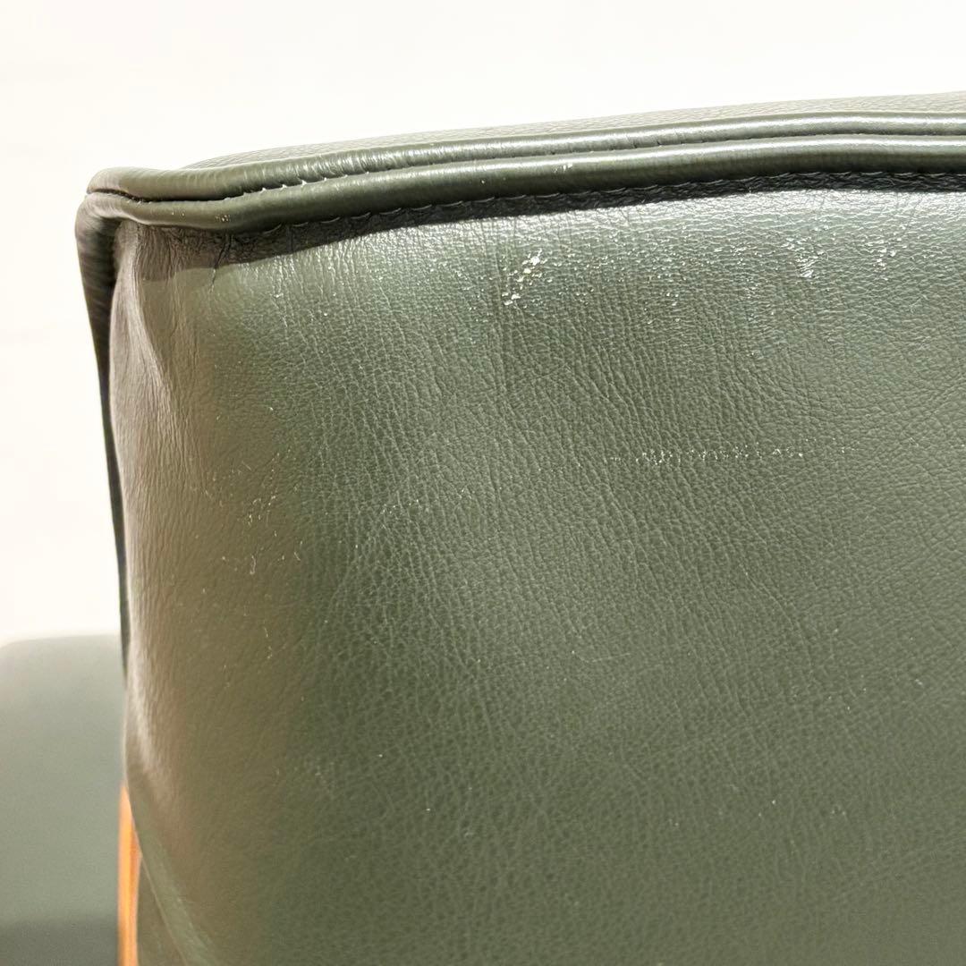 デンマーク製 KEBE ケベ 本革 リクライニングチェア KE ダークグリーン