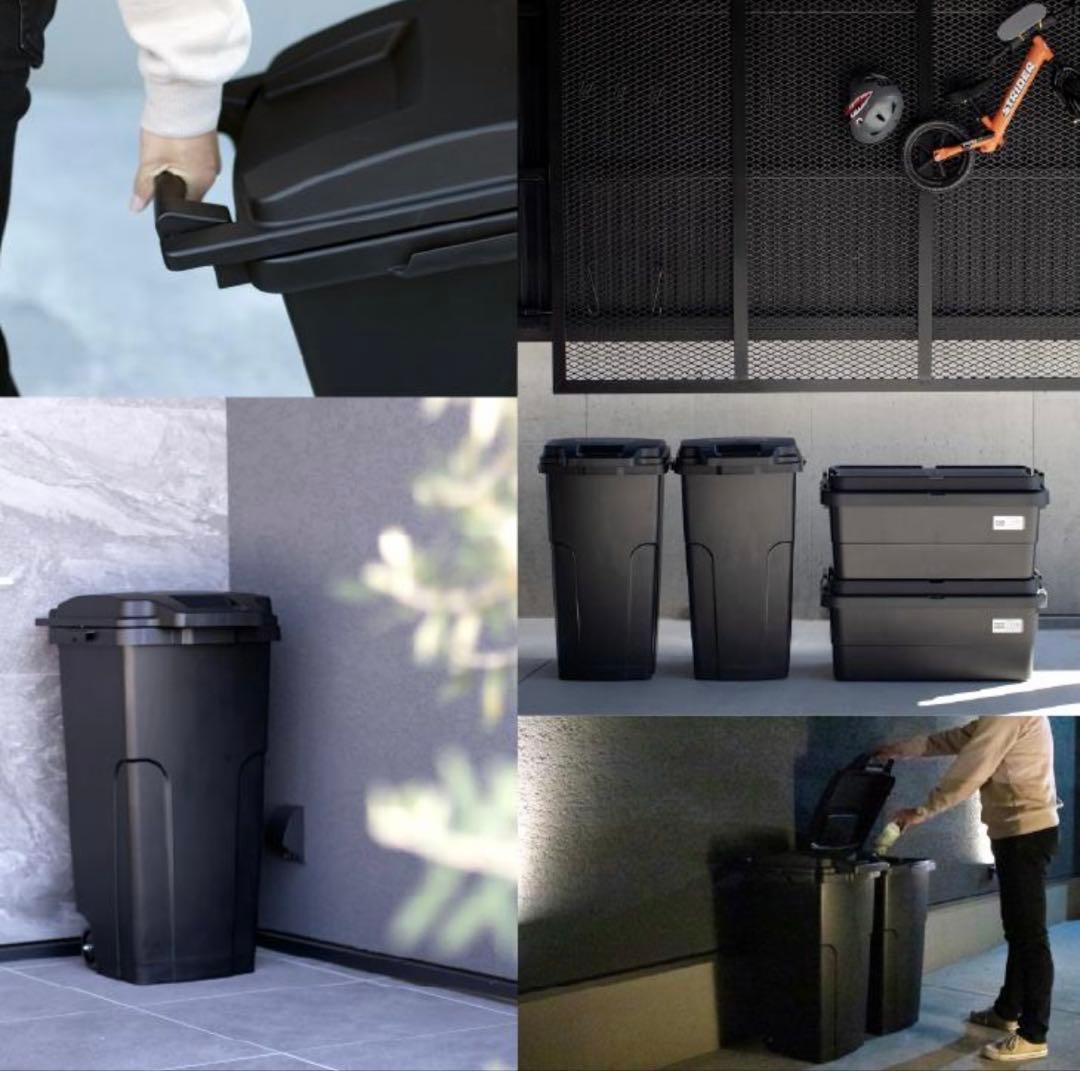 新品未使用RISUキャスターペール90C2ブラック黒90L業務用日本製ゴミ箱