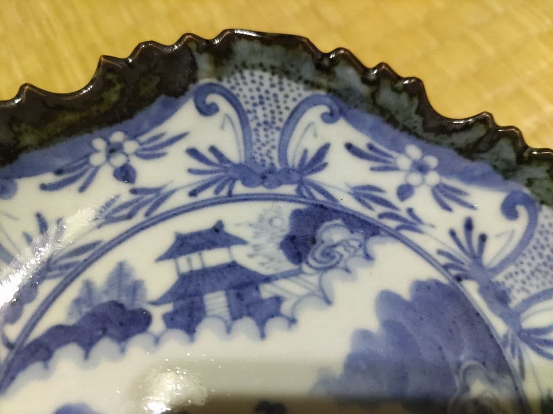 あっちゃん様　4枚価格　名工！初代　川瀬竹春　中国風　祥瑞　染付　３ツ足　皿