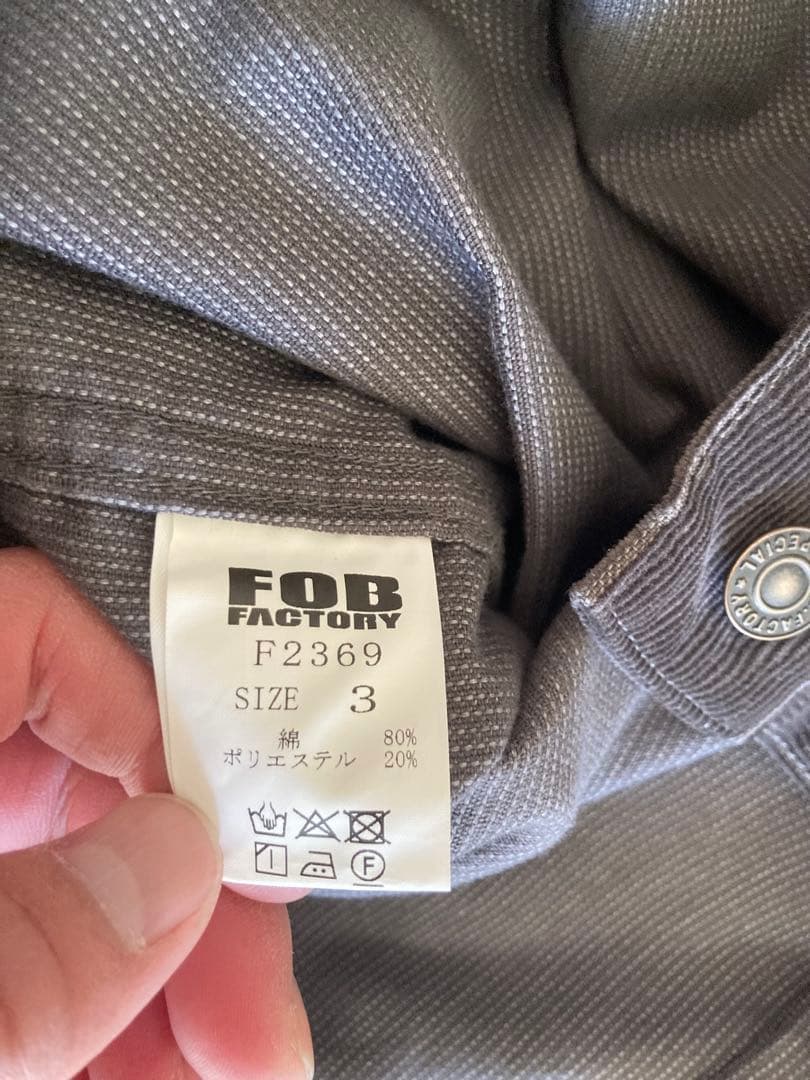 FOB FACTORY 2ndタイプ　コーデュロイジャケット チャコール