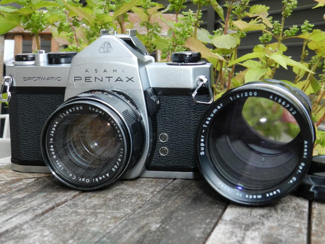 美品　Pentax SP+Super-Takumar 55 1.8+200 4