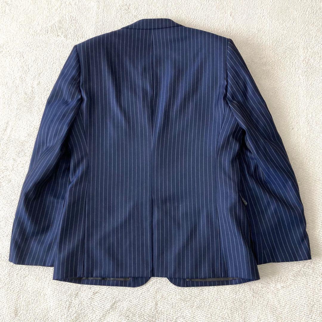 ✨美品✨ remoa HOMME 3ピース スーツ ネイビーストライプ AB5