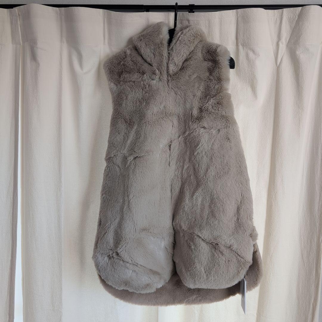 マリードール 新品未使用 フェイクファーベスト 38