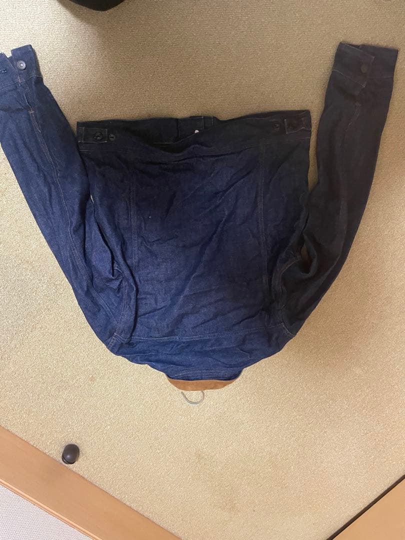 COMOLI コモリ　デニムジャケット スエード襟