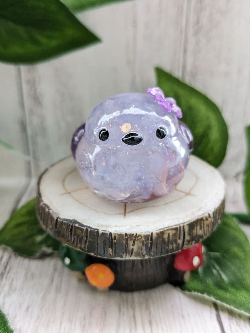 【ふーか】②ミニサイズ！ペリドットの蝶ネクタイねこちゃん形オルゴ☆他４点