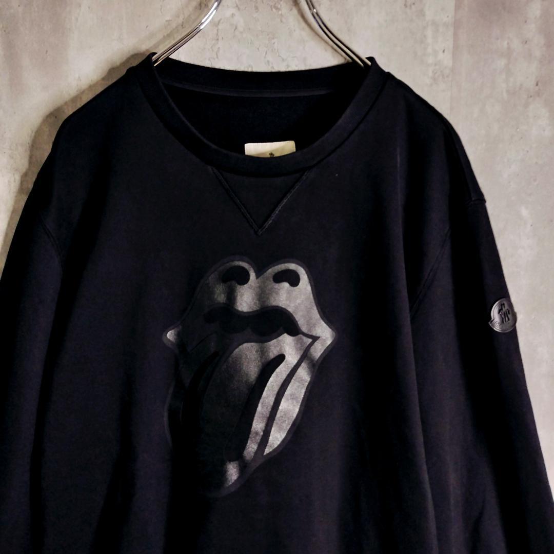美品・QR確認★モンクレール ローリングストーンズ 羊革 牛革 スウェット XL