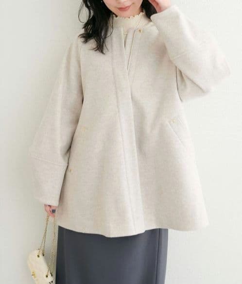 新品タグ付き ナチュラルクチュール☆〈osono〉２WAYノーカラーコート