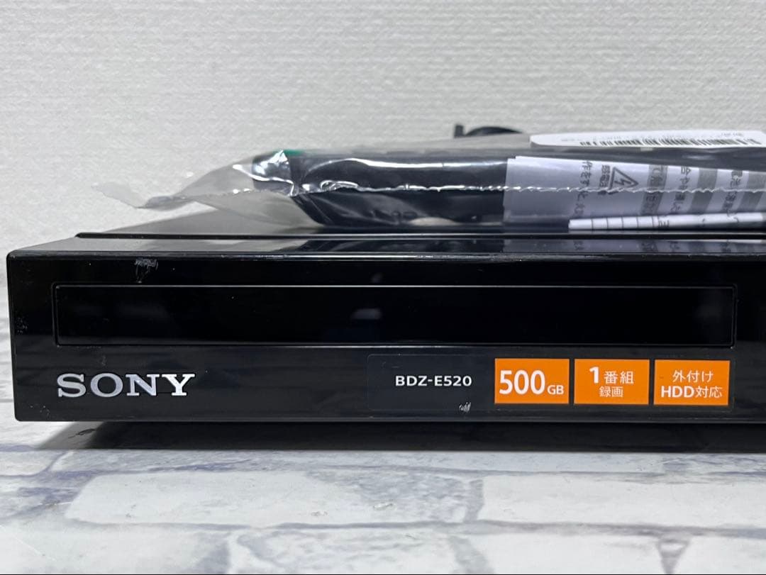 新品リモコン付　500GB ソニー　ブルーレイレコーダー　BDZ-E520
