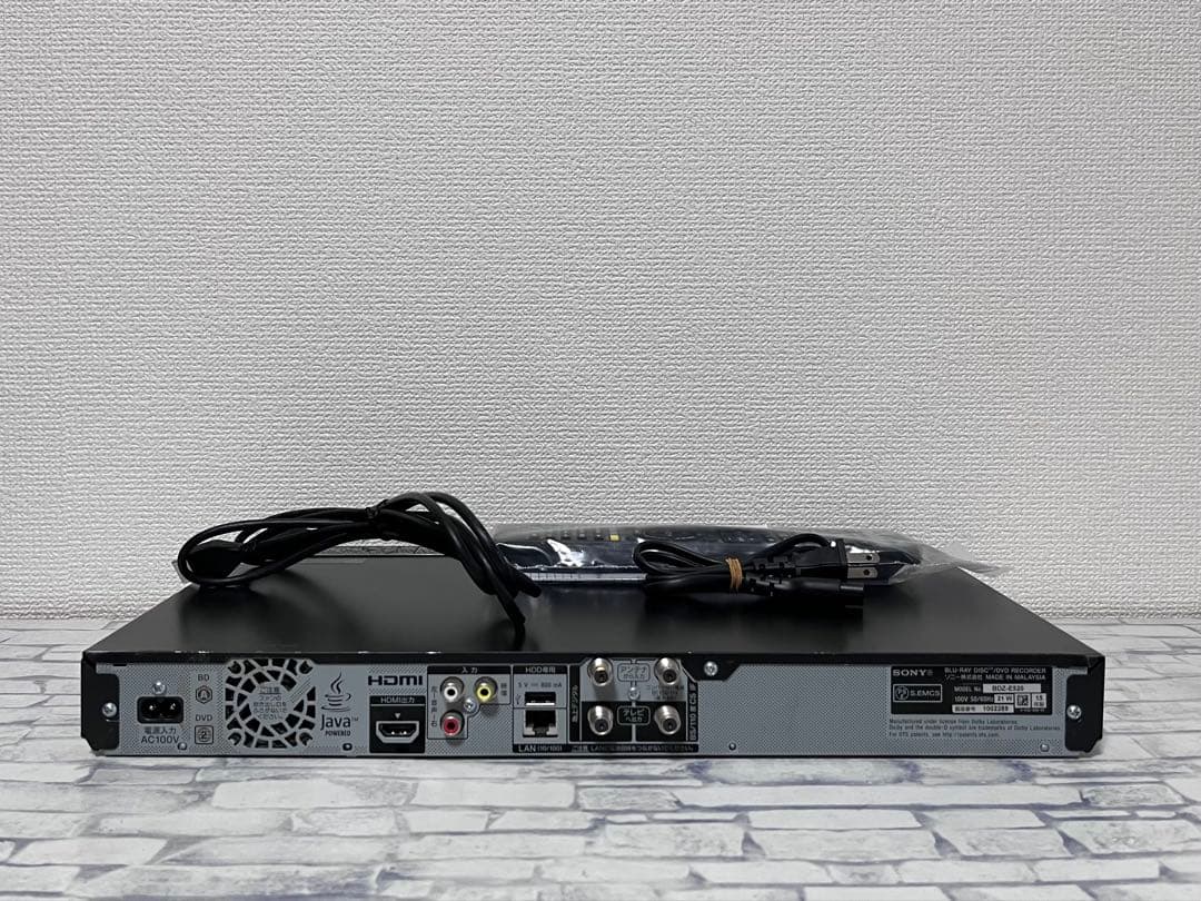 新品リモコン付　500GB ソニー　ブルーレイレコーダー　BDZ-E520